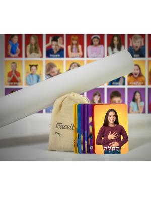 ערכת FACEIT לילדים: לוח וקלפי רגשות